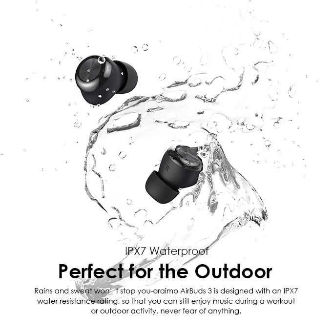 oraimo AirBuds 3 Powerful Bass IPX7 Waterproof TWS True Wireless Earbuds